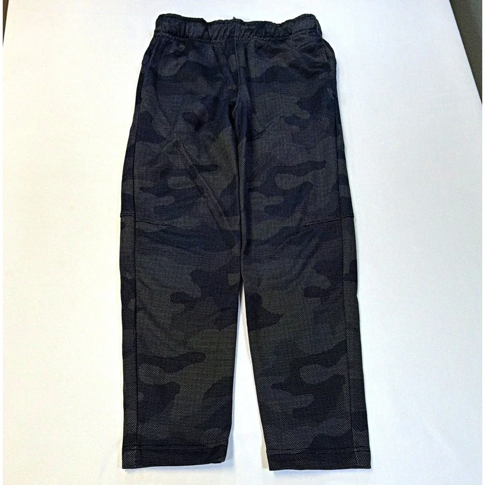 Old Navy Go-Dry Boys Jogger Pants Camo Black Gray Elastic Waist Size 8 M